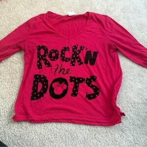 Disney Off To Sleep We Go Rock The Dots Minnie Mouse Nite Nite Munki Shirt Med